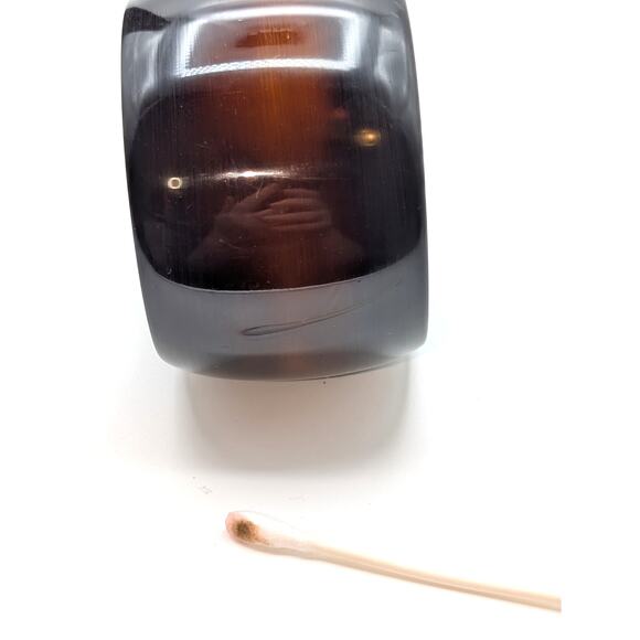 Vintage Cognac Stripe Simichrome Tested Heavy Wide Bangle Bracelet 88.27g - Picture 2 of 10